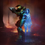 Key art de Halo: Campaign Evolved montrant le Master Chief sur le ring