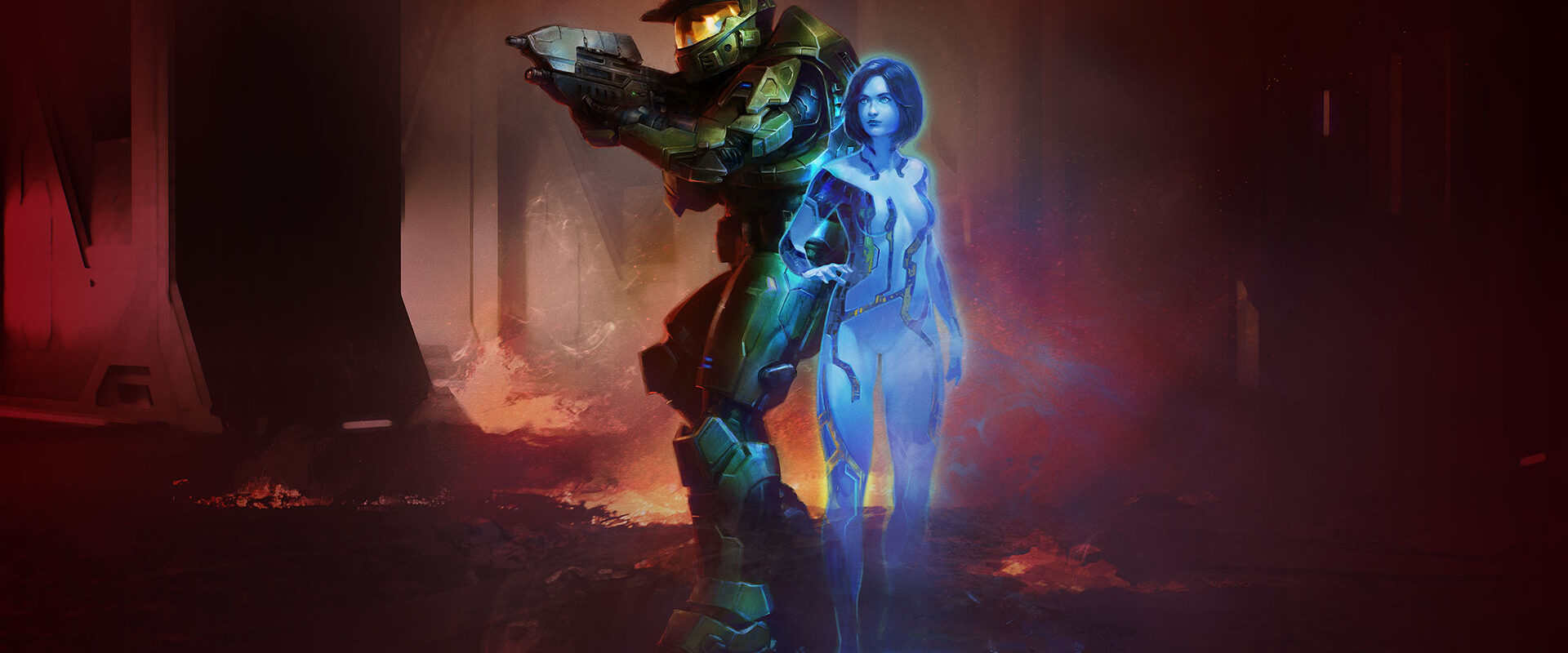 Key art de Halo: Campaign Evolved montrant le Master Chief sur le ring